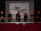 The director on the stage of Visionaria Festival